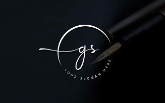Calligraphy Studio Style GS Letter Logo Design