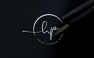 Calligraphy Studio Style HP Letter Logo Design