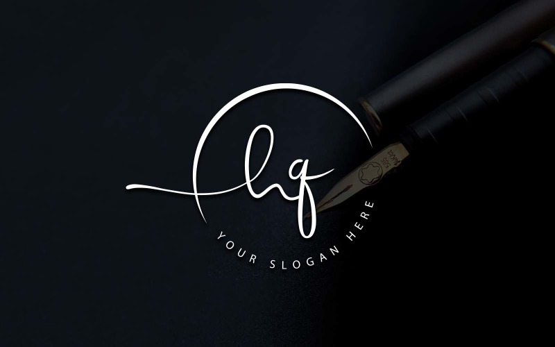 Calligraphy Studio Style HQ Letter Logo Design Logo Template