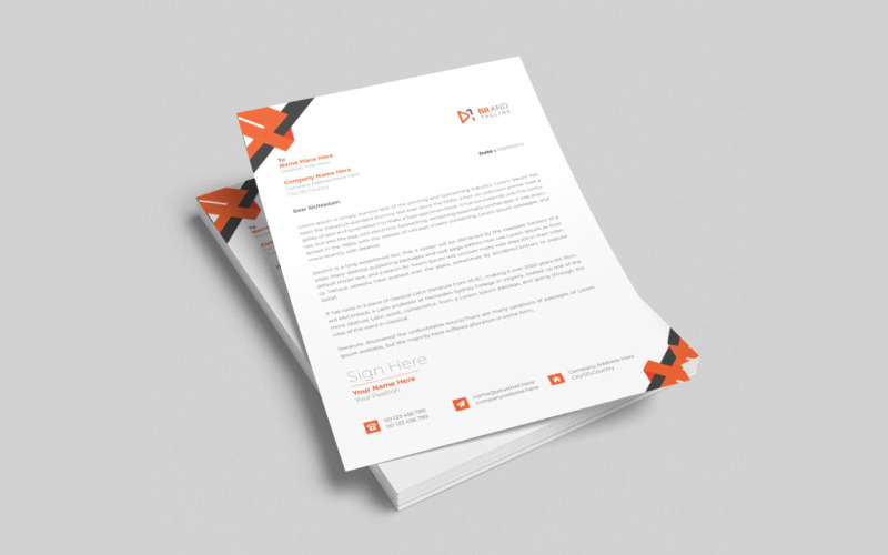 Corporate business modern letterhead design Corporate Identity