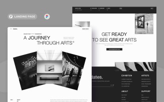 Galleria - Art Exhibition Landing Page Figma Template