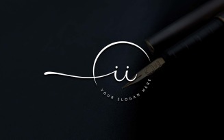 Calligraphy Studio Style II Letter Logo Design