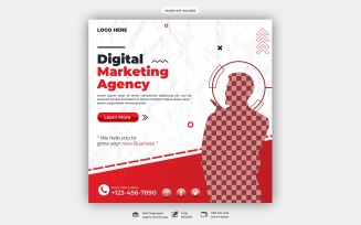 Digital Marketing Agency Social Media Post PSD Template