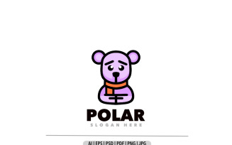 Polar mascot cartoon design logo adorable