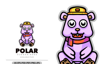 Polar mascot cartoon design logo