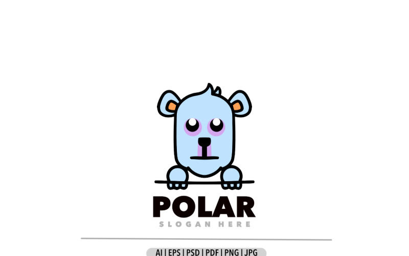 Polar simple design logo mascot Logo Template