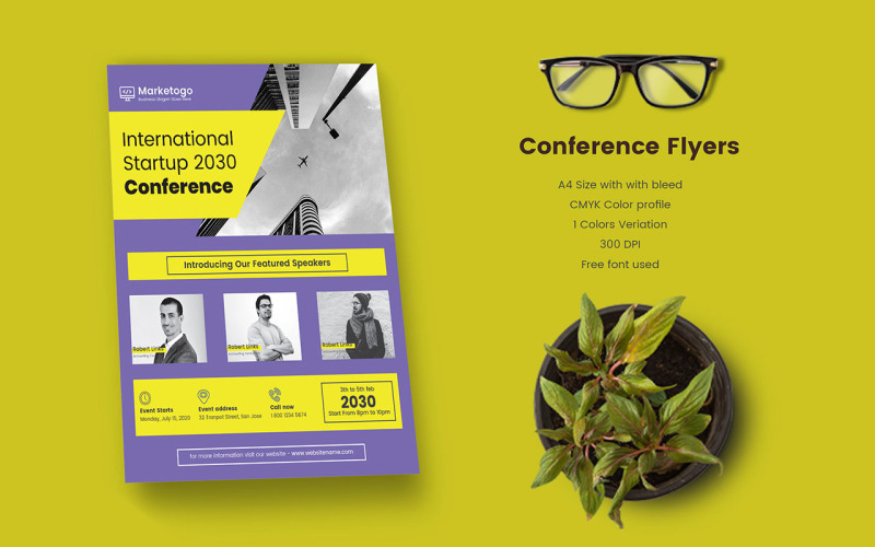 Clean and Modern Business conference Flyer Corporate Identity