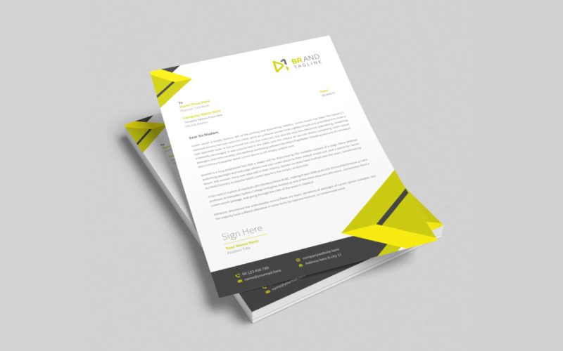 Clean business and corporate letterhead template design Corporate Identity