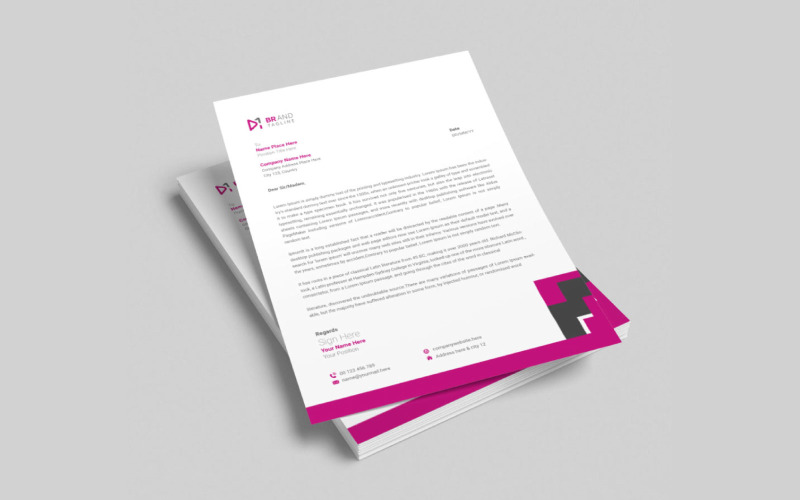 Clean business and corporate letterhead Corporate Identity