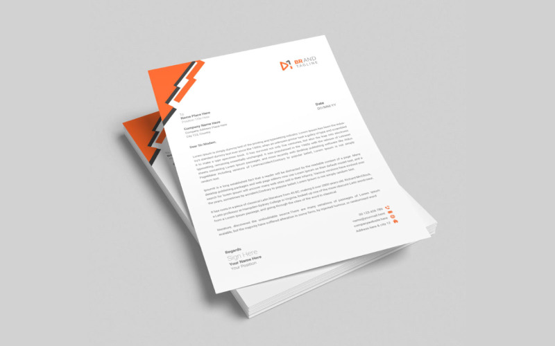 Creative business letterhead design Corporate Identity