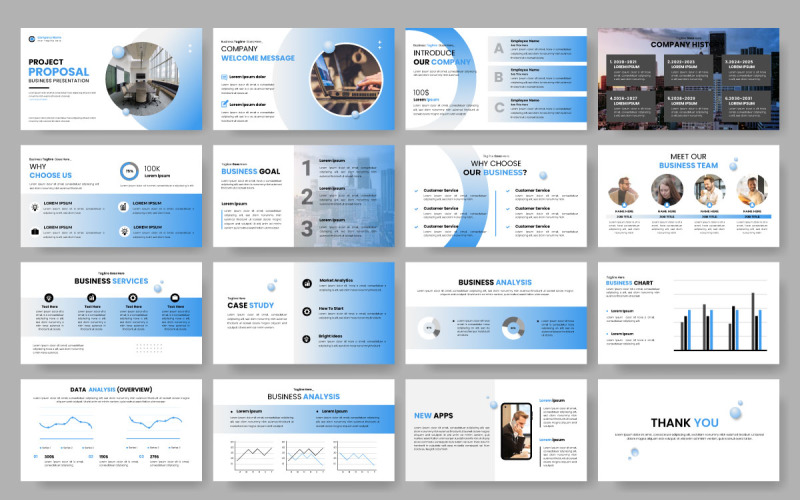 Presentation slides.Modern brochure cover design. Creative infographic elements set Presentations Illustration