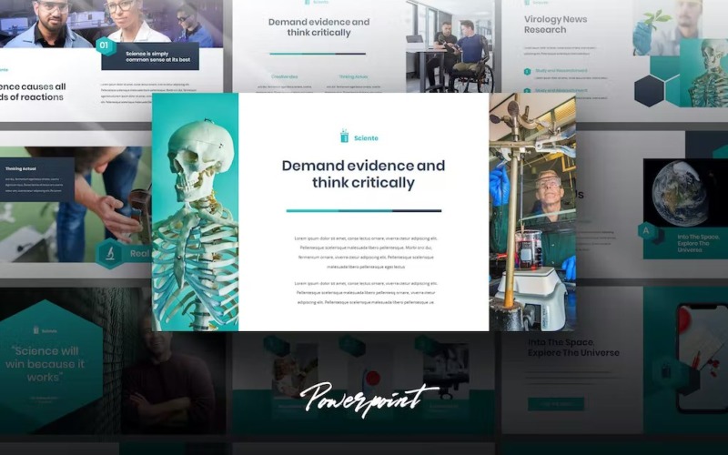 Sciente - Medical Science Lab Powerpoint PowerPoint Template
