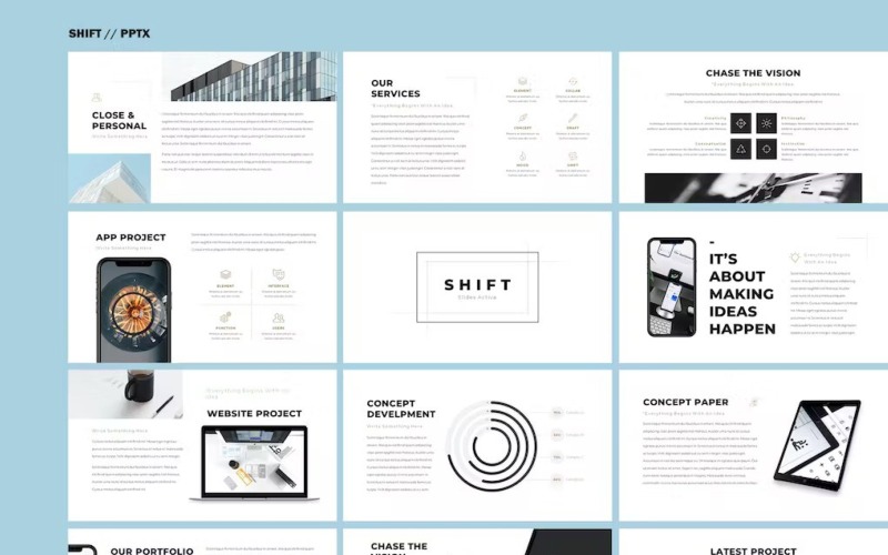Shift - Simple Powerpoint Template PowerPoint Template