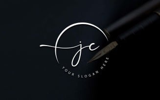 Calligraphy Studio Style JC Letter Logo Design