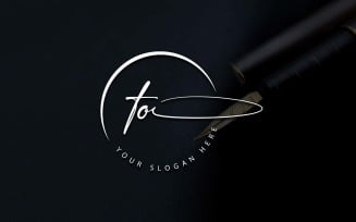 Calligraphy Studio Style TO Letter Logo Design