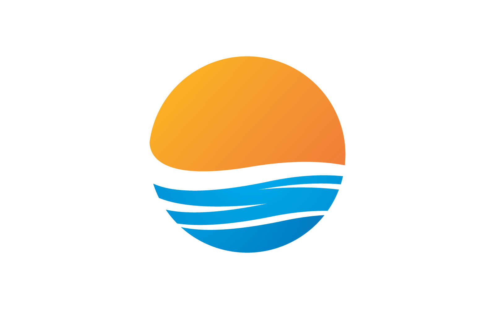 Création de vecteur d'icône de logo de vague d'eau