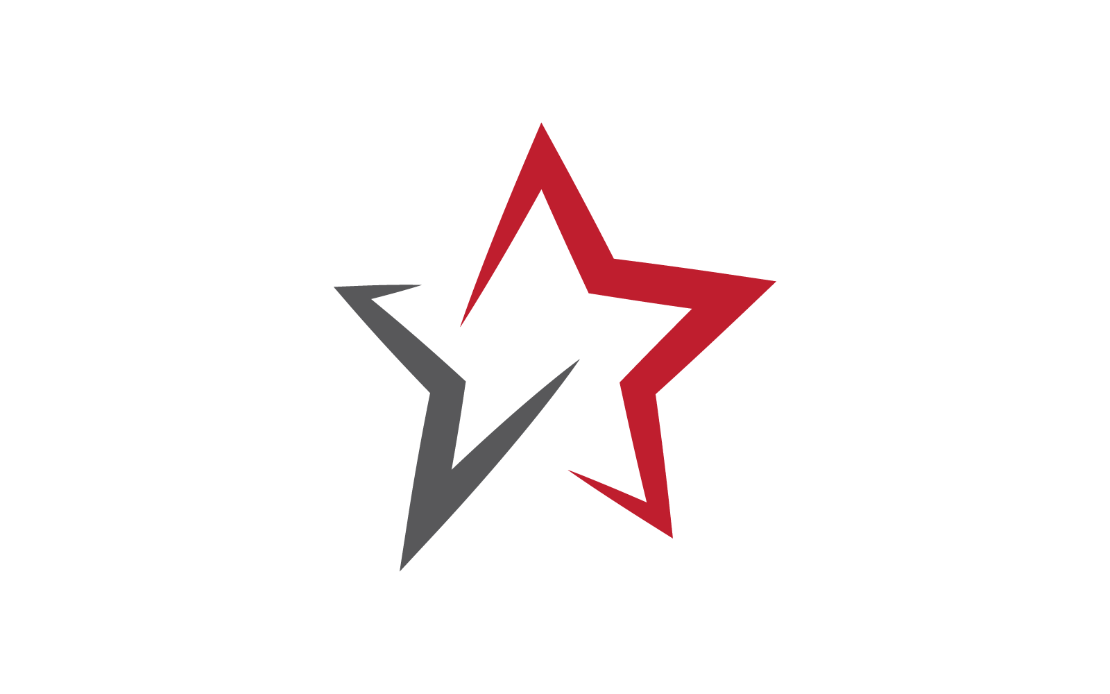 Design piatto stella logo vettoriale