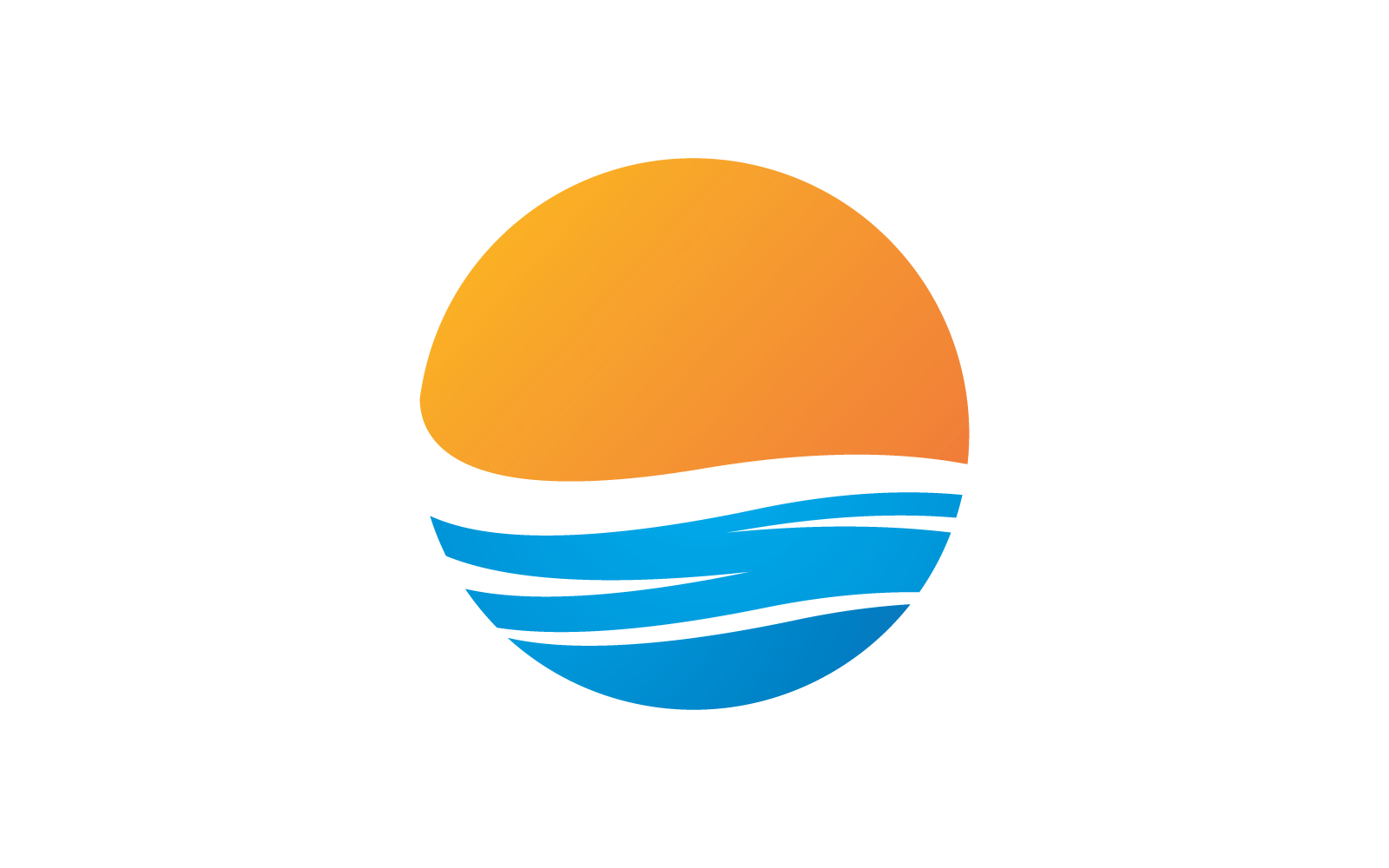 Water Wave logo icon vector design