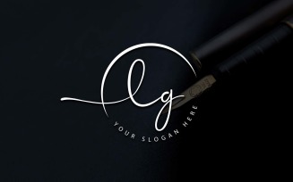 Calligraphy Studio Style LG Letter Logo Design
