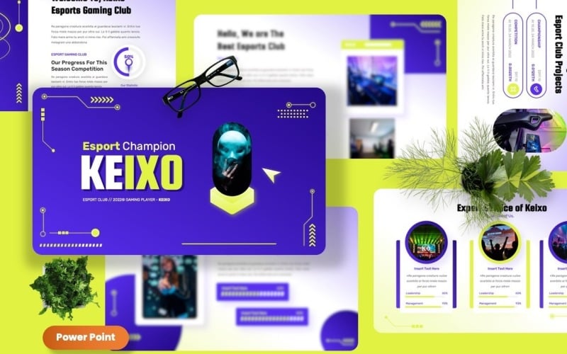 Keixo - Esport Champion Powerpoint Templates PowerPoint Template