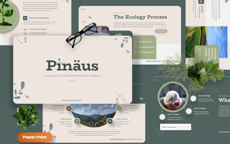 Pinaus - Ecology & Environment Powerpoint Template PowerPoint Template
