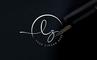 Calligraphy Studio Style LZ Letter Logo Design