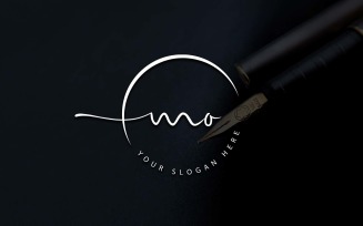Calligraphy Studio Style MO Letter Logo Design