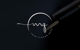 Calligraphy Studio Style MQ Letter Logo Design
