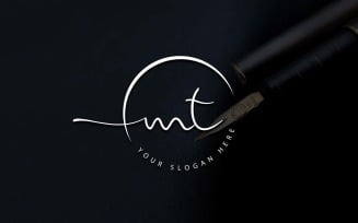 Calligraphy Studio Style MT Letter Logo Design
