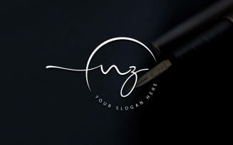 Calligraphy Studio Style NZ Letter Logo Design