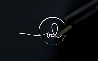 Calligraphy Studio Style OD Letter Logo Design