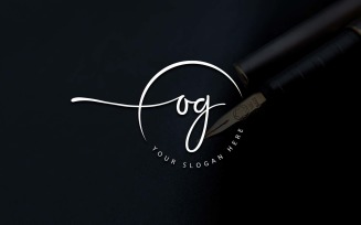 Calligraphy Studio Style OG Letter Logo Design