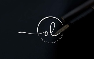 Calligraphy Studio Style OL Letter Logo Design