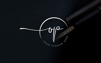 Calligraphy Studio Style OP Letter Logo Design