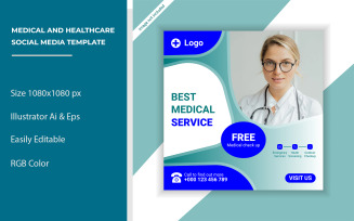 Medical Social Media Post Template by