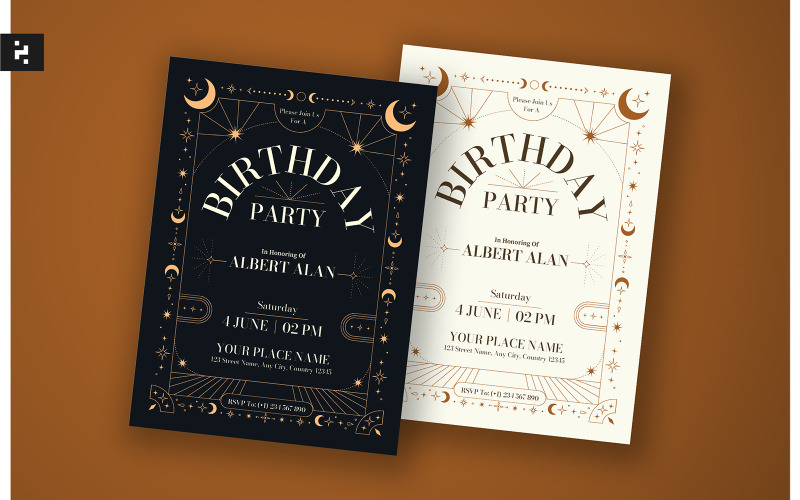 Birthday Invitation Whimsical Theme Corporate Identity