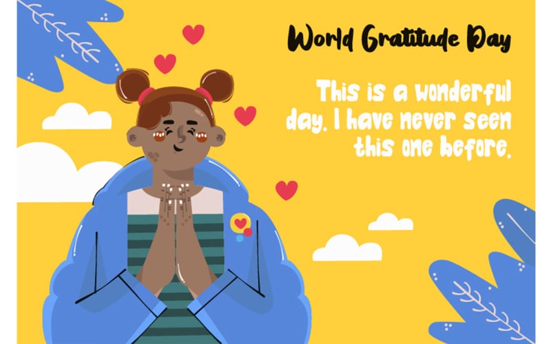 World Gratitude Day Celebration Illustration