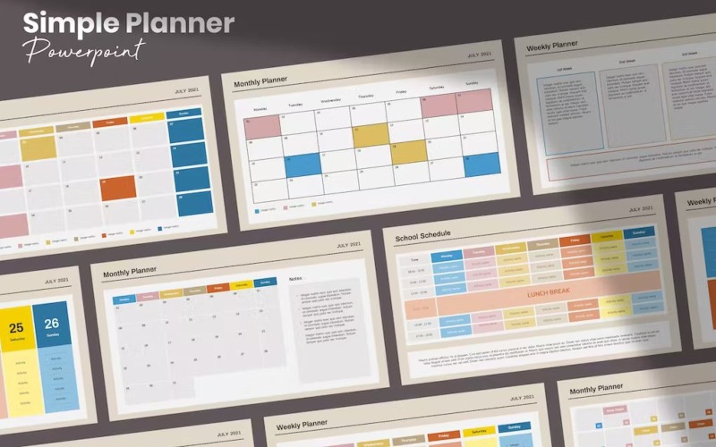 Simple Planner - Powerpoint Templates PowerPoint Template