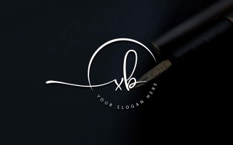 Calligraphy Studio Style XB Letter Logo Design