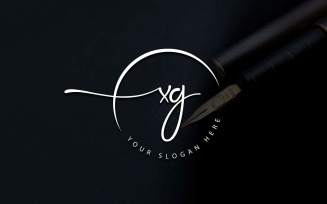 Calligraphy Studio Style XG Letter Logo Design