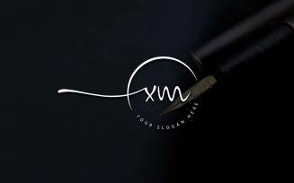 Calligraphy Studio Style XM Letter Logo Design