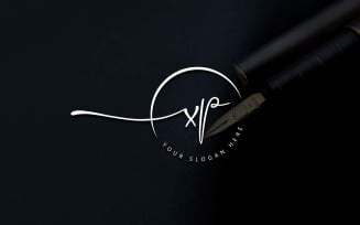 Calligraphy Studio Style XP Letter Logo Design