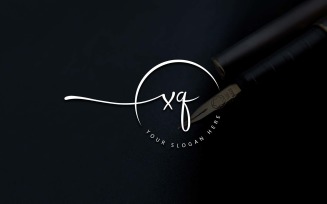 Calligraphy Studio Style XQ Letter Logo Design
