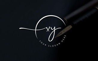 Calligraphy Studio Style XY Letter Logo Design