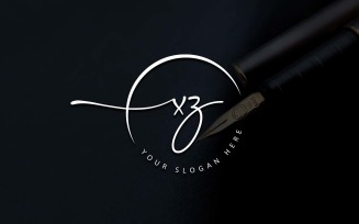 Calligraphy Studio Style XZ Letter Logo Design