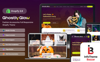 Ghostly-glow- Halloween party and Christmas festivities Shopify 2.0 theme