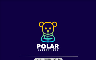 Polar line art logo template