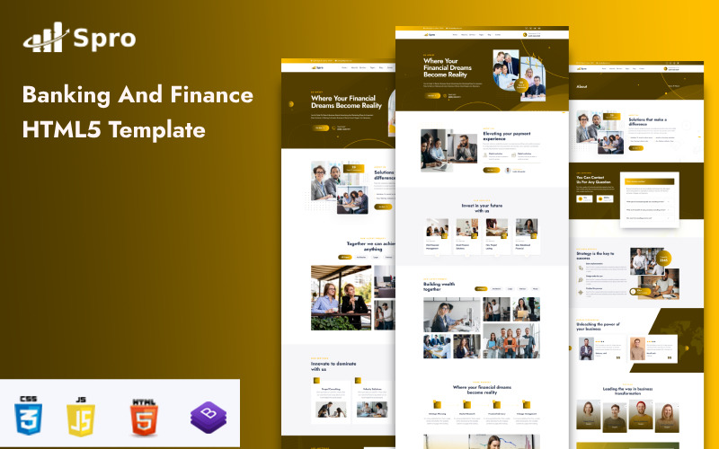 Spro - Banking & Finance HTML5 Template Website Template