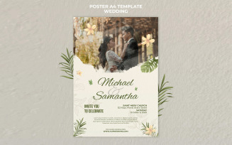 Wedding Social Media A4 Size Poster Template