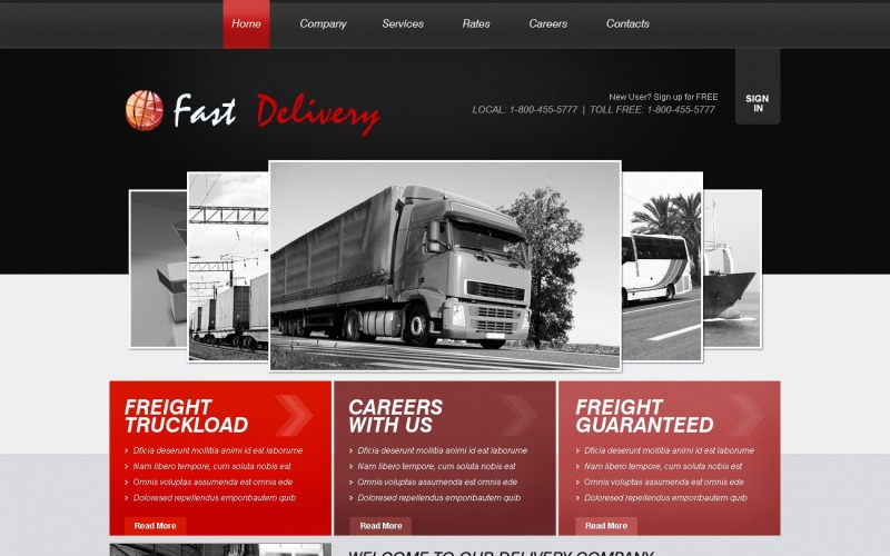 Delivery Services PSD Template